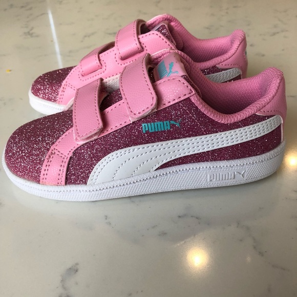 puma pink glitter sneakers